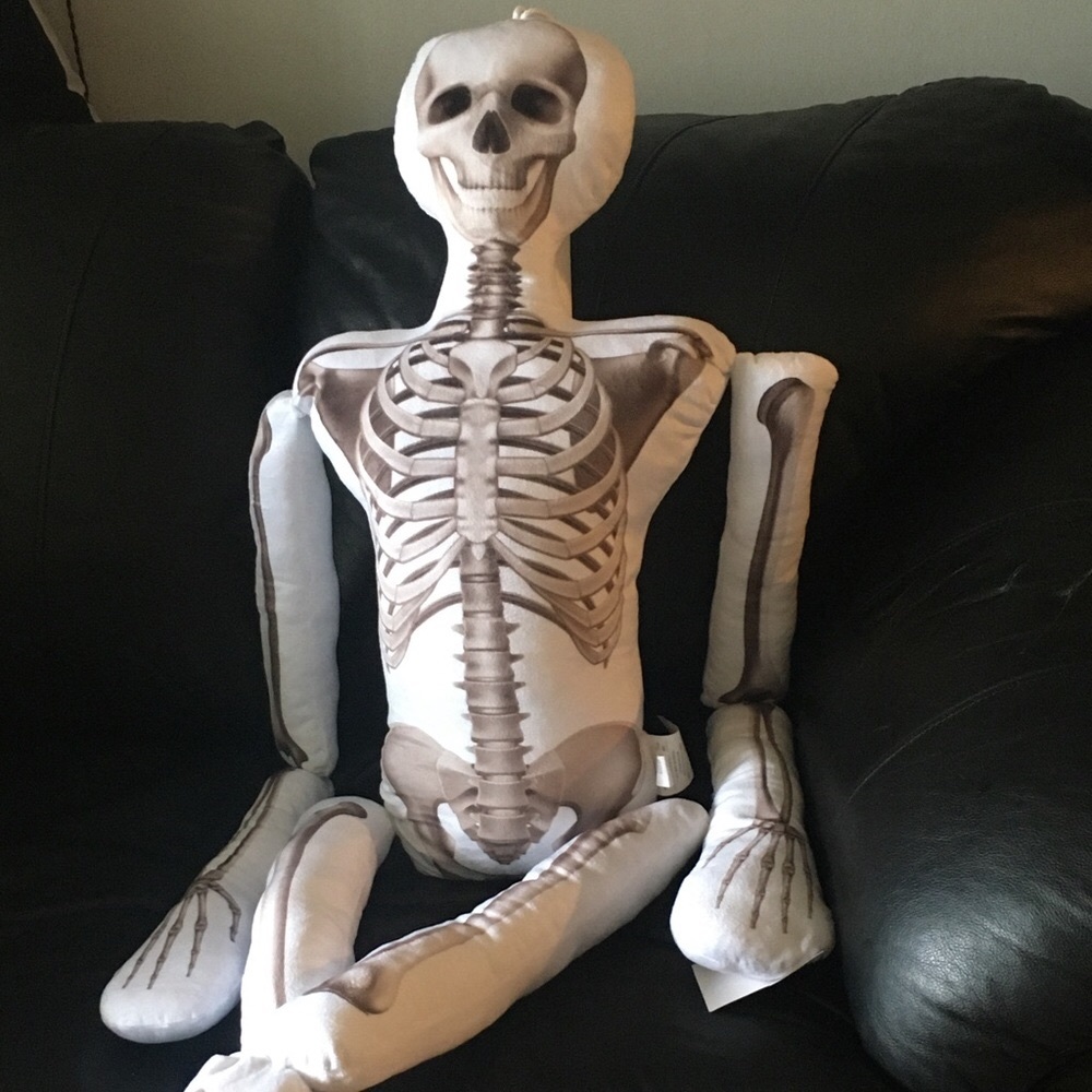 Skeleton pillow